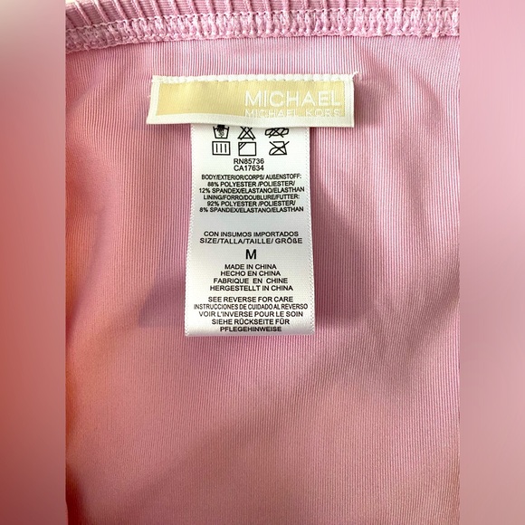 MICHAEL KORS TEXTURED STRETCH BANDEAU BIKINI
- Corlor: Pink, size M - Picture 4 of 6